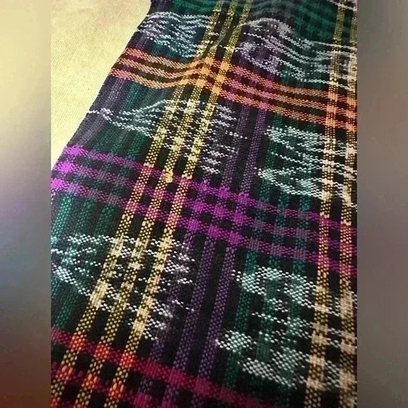 Lightweight yellow Handmade Tote bag Guatemalan fabric book bag or purse Travel - Picture 2 of 5